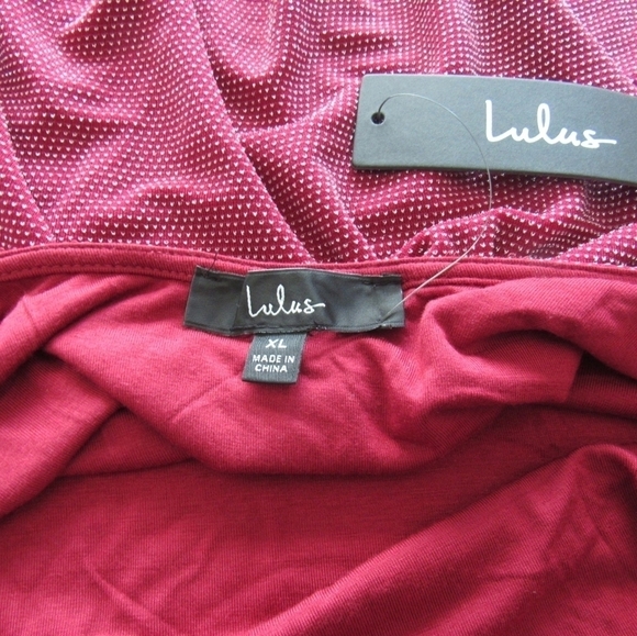 Lulus Red and Silver Bodycon Dress - Picture 5 of 8